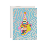 PARTY HAT CAT BIRTHDAY GREETING CARD