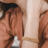 GOLD BEAD STRETCH BRACELET | GOLDFILLED