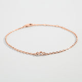 CABLE CHAIN BRACELET | 14K GOLD | DIAMOND