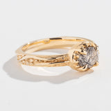 EAST WEST MATRIX HALO RING | 14K GOLD | TOURMALATED  QUARTZ