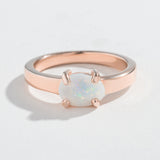 EAST MEETS WEST OVAL | 14K GOLD & OPAL