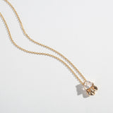 FEATHER SPEAR NECKLACE | 14K GOLD & HERKIMER DIAMOND