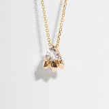 FEATHER SPEAR NECKLACE | 14K GOLD & HERKIMER DIAMOND