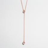 HERKIMER IN THE ROUGH LARIAT NECKLACE | 14K GOLD