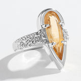 PHOENIX TEAR RING | 14K GOLD & CITRINE