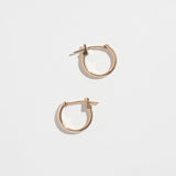 POLISHED HUGGIE HOOPS | 14K GOLD