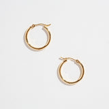 POLISHED HINGED HOOPS | 14K GOLD