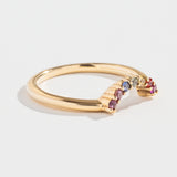 RAINBOW CONTOUR BAND | 14K GOLD & SAPPHIRES