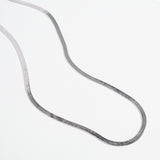 THIN FLEXIBLE HERRINGBONE CHAIN | 14K GOLD