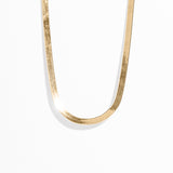 THIN FLEXIBLE HERRINGBONE CHAIN | 14K GOLD