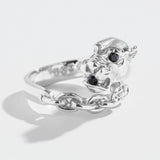 VINTAGE PANTHER IN CHAINS RING | ONYX