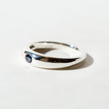 SINGLE GEM DOME RING | SILVER | BLUE SAPPHIRE