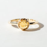 MATRIX HALO RING | 14K GOLD & CITRINE