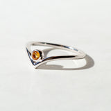 SOLITAIRE CHEVRON RING | CITRINE