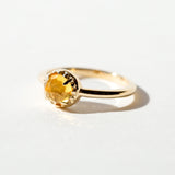 MATRIX HALO RING | 14K GOLD & CITRINE