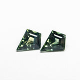 2pc 0.78cttw 6.10x4.76x2.56mm 6.18x4.71x2.64mm Kite Step Cut Sapphire Matching Pair 22768-22