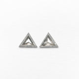 0.23cttw 4.42x3.37x1.39mm 4.46x3.44x1.31mm Triangle Rosecut Matching Pair 24464-01