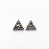 0.31cttw 2pc 4.10x3.61x1.83mm 4.05x3.551.75mm Triangle Rosecut Matching Pair 24466-01