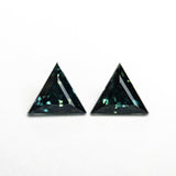 1.07cttw 2pc 5.40x6.15x3.26mm 5.37x6.10x3.12mm Triangle Step Cut Sapphire Matching Pair 25110-07