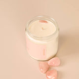 JaxKelly - 4oz  Clear Crystal Candles - Rose Quartz - Love