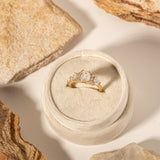 BONADONNA ENGAGEMENT RING | 14K GOLD | MOISSANITE & DIAMOND