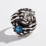 THISTLE RING | LABRADORITE & HERKIMER