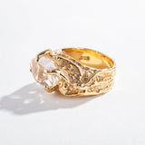 CALDERA RING | 14K GOLD | HERKIMER DIAMOND