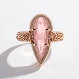 PHOENIX TEAR RING | ROSE QUARTZ