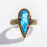 PHOENIX TEAR RING | BLUE TOPAZ