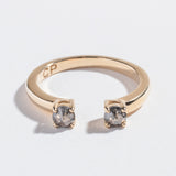 PASSAGE RING | 14K GOLD & SALT & PEPPER DIAMONDS