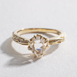 MATRIX SOLITAIRE ENGAGEMENT RING | 14K GOLD & HERKIMER