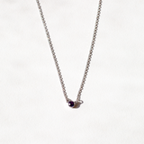 AMETHYST BEZEL NECKLACE