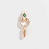 TOTEM EMERALD NECKLACE | 14K GOLD WITH EMERALD & DIAMONDS