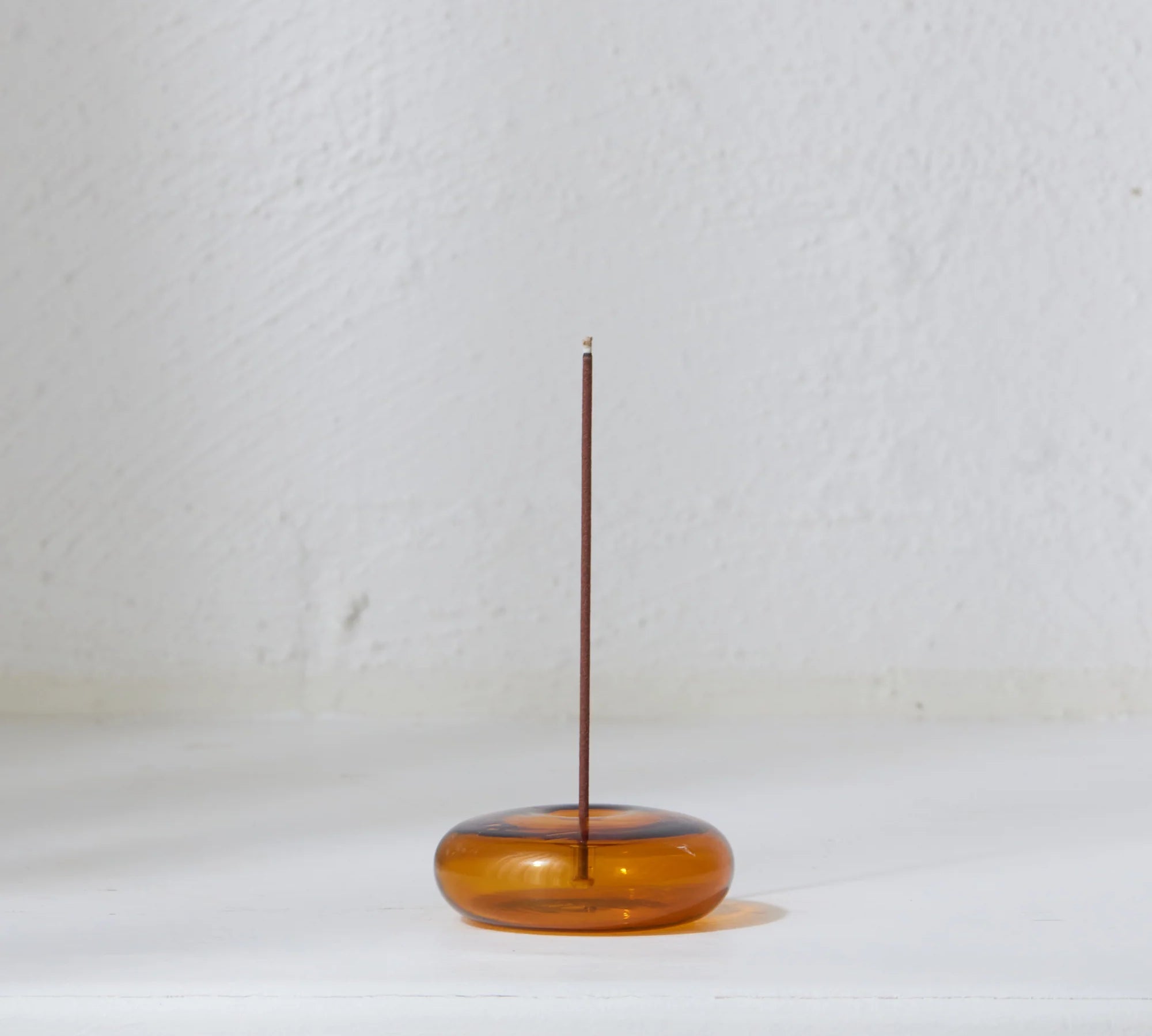 GLASS DONUT STICK INCENSE HOLDER