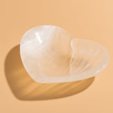 CRYSTAL HEART DISH | WHITE ONYX