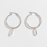 CRYSTAL POINT NUGGET HOOPS