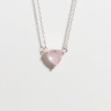 TRILLION PENDANT NECKLACE | ROSE QUARTZ