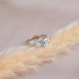 BONADONNA ENGAGEMENT RING | 14K GOLD | MOISSANITE & DIAMOND