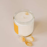 JaxKelly - 4oz Clear Crystal Candles - Citrine - Success