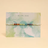 GEMSTONE CRYSTAL CHAKRA ADJUSTABLE BRACELET