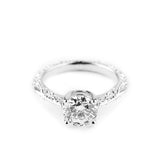 MESA SOLITAIRE ENGAGEMENT RING | 14K GOLD & MOISSANITE