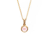 MATRIX HALO NECKLACE | ROSE QUARTZ