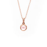 MATRIX HALO NECKLACE | 14K GOLD & ROSE QUARTZ