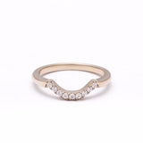 PAVÉ ARC 9 STONE CONTOUR BAND | 14K GOLD & DIAMOND