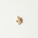 Angela Monaco Jewelry philadelphia lion's head Leo charm 14k yellow gold white diamonds