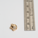 Angela Monaco Jewelry philadelphia lion's head Leo charm 14k yellow gold white diamonds