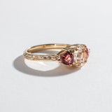 ARTEMIS ENGAGEMENT RING | 14K GOLD & HERKIMER DIAMOND WITH PINK TOURMALINES