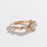 STRING OF STARS RING | 14K GOLD & MOISSANITE