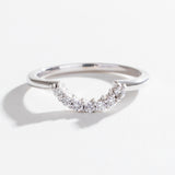 PAVE ARC CONTOUR BAND | 14K GOLD & DIAMOND