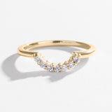 PAVE ARC CONTOUR BAND | 14K GOLD & DIAMONDS